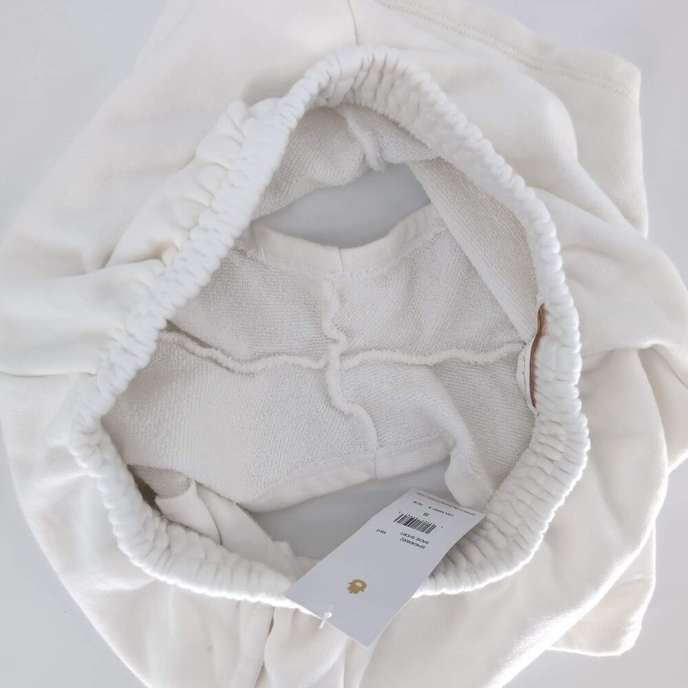 Spiritual Gangster White Cotton Lounge Sadie Terry NWT Shorts w Pockets - Size S - Picture 11 of 13